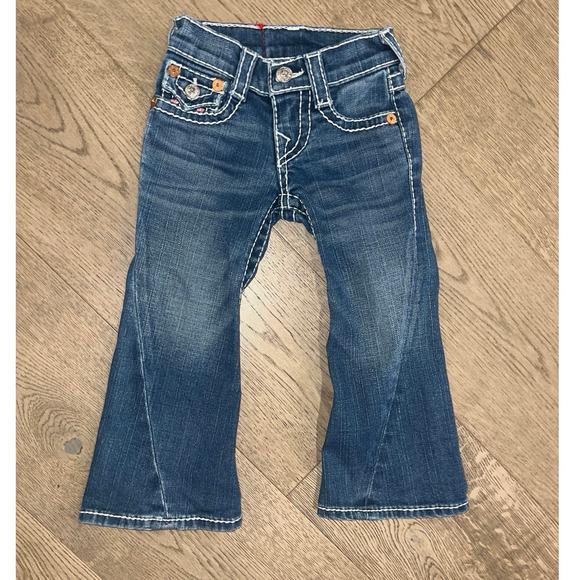 True Religion Joey Triple T Bootcut Flare Jeans 2T - Picture 1 of 8